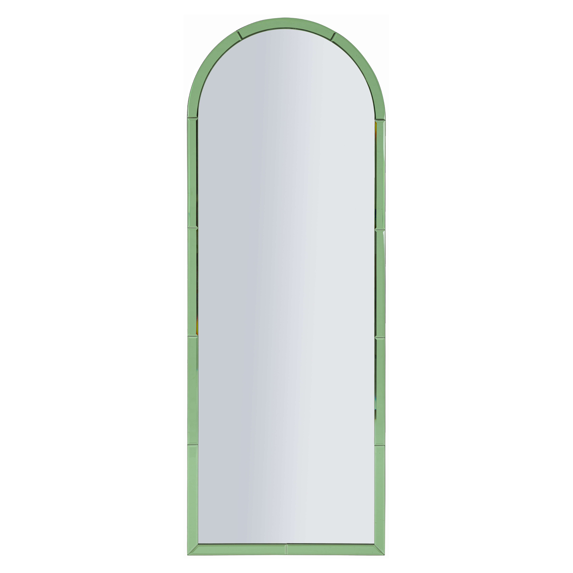 Specchio Verde Trasparente Forma Rettangolare Tipologia a Parete 55x150h cm, Colore Struttura Trasparente - Nida