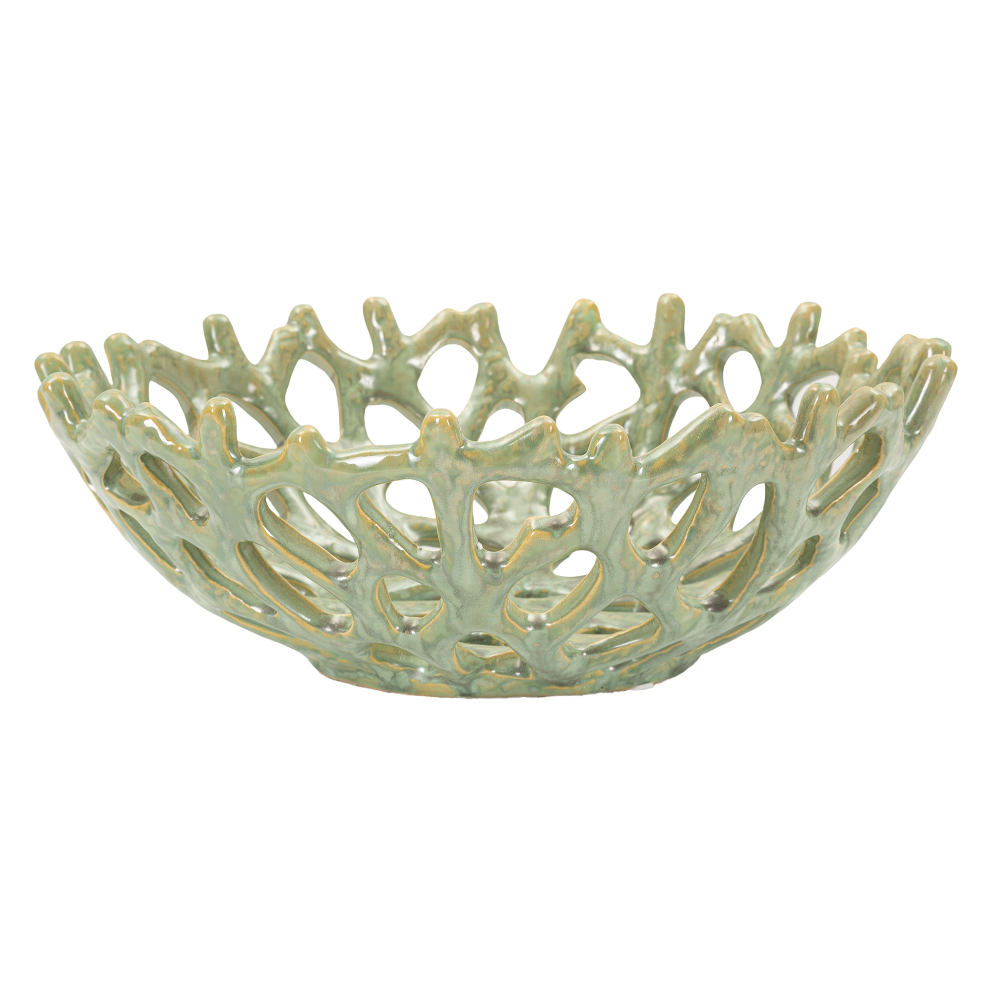 Svuotatasche Verde oro Effetto Corallo Colore Struttura oro, - Famoto