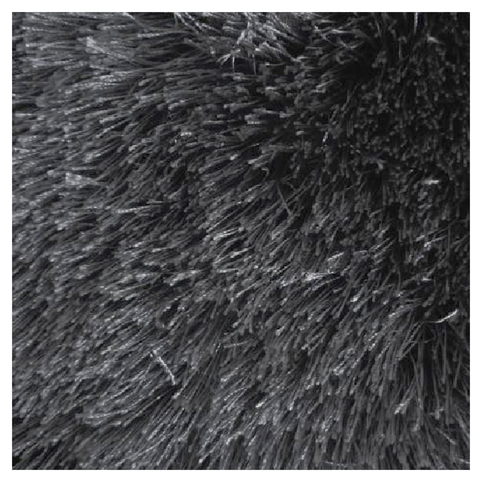 Tappeto Nero Antracite Altezza Pelo 35 mm 100% Poliestere Forma Rettangolare 67x67 cm, Adatto a Riscaldamento a Pavimento - Lavaba