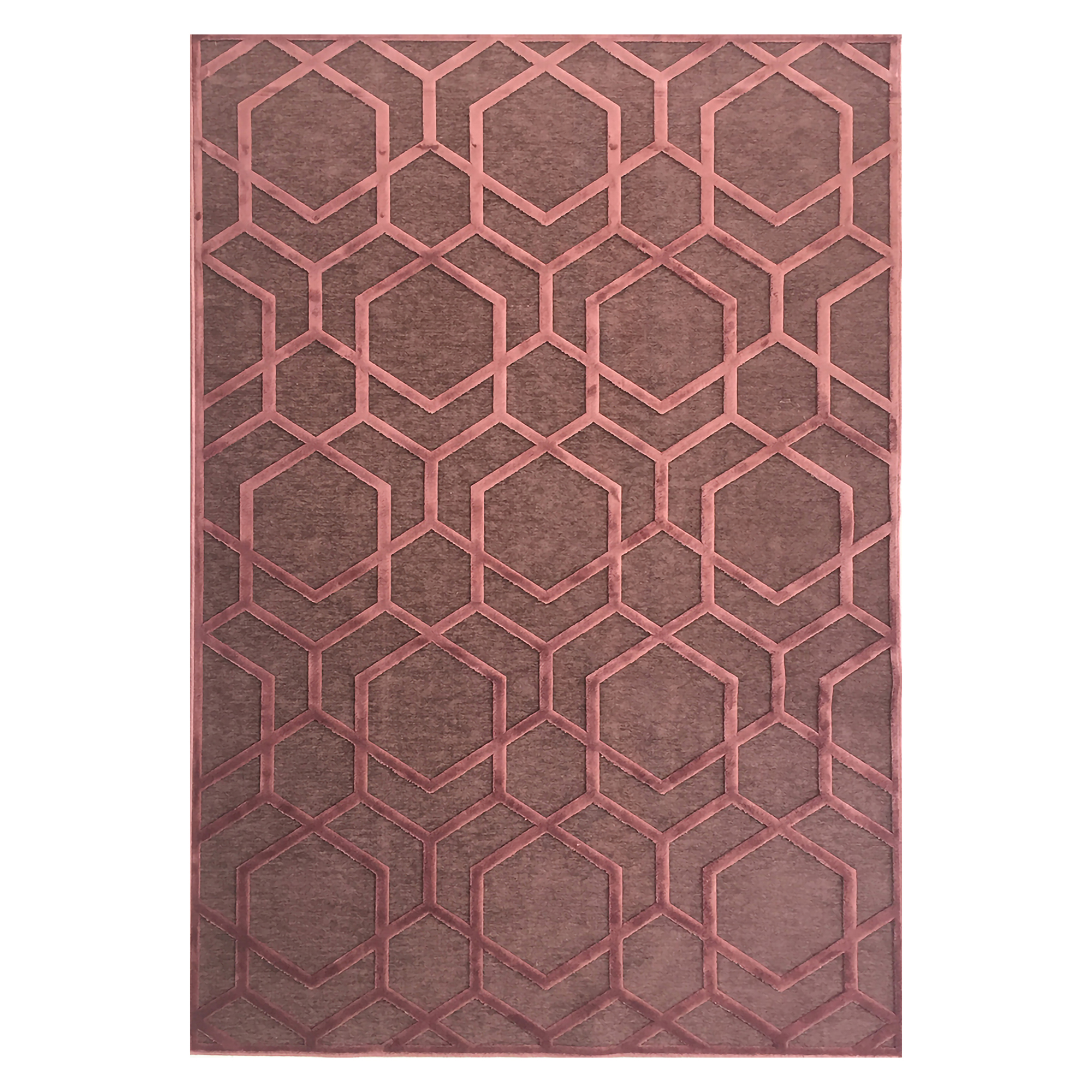 Tappeto Rosso Punti 820000 m2 Pelo 100% Viscosa Ciniglia Antiscivolo 230x160 cm, Forma Rettangolare - Lasoma