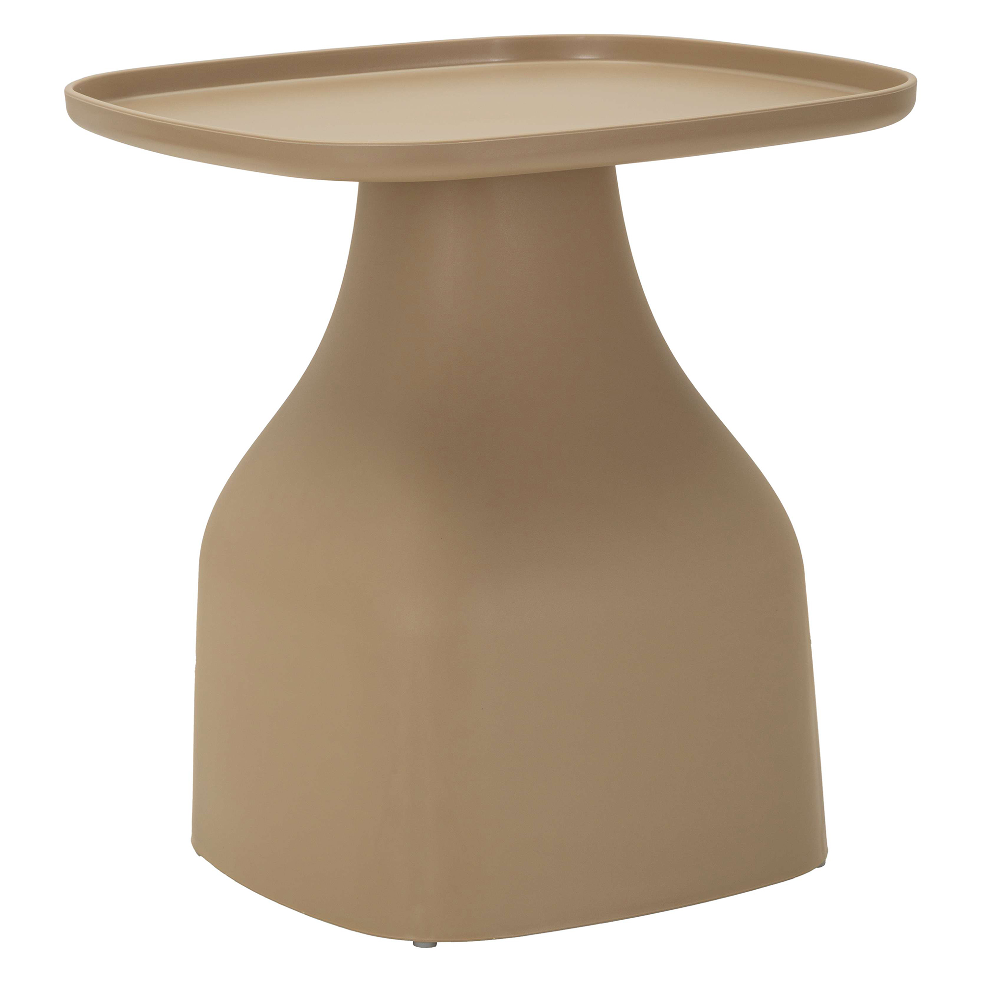 Tavolino da Salotto Grigio Tortora Adatto per Indoor-outdoor Forma Quadrato 48x48x50h cm, Colore Ripiano Grigio - Inhamb