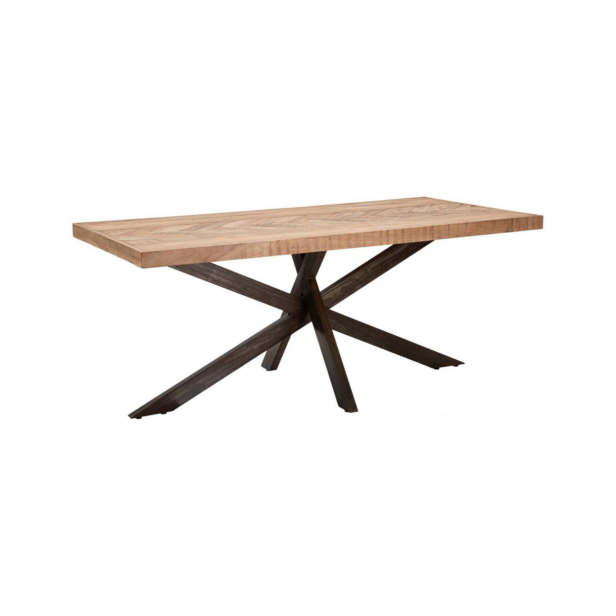 Tavolo fisso Besate, Ripiano da cucina, Consolle per sala da pranzo, Ripiano rettangolare fisso, 180x90 h77 cm, Marrone e Nero