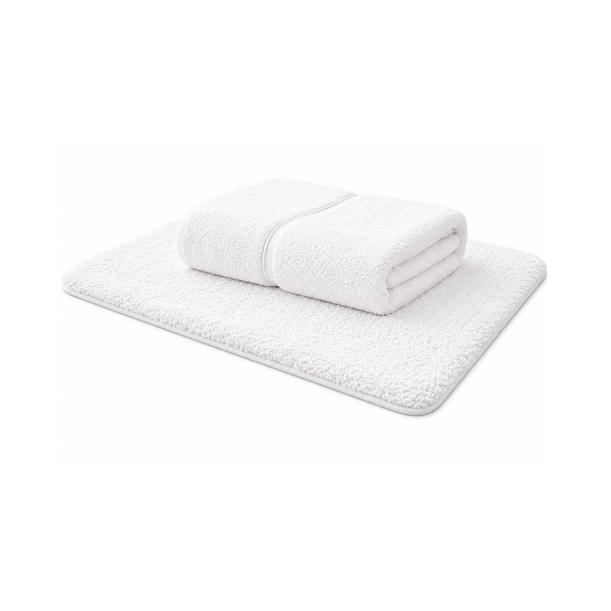 Telo Bagno Bianco Avorio 100% Puro Cotone, Sfumatura Colore Struttura Avorio - Sanamasa Luxury