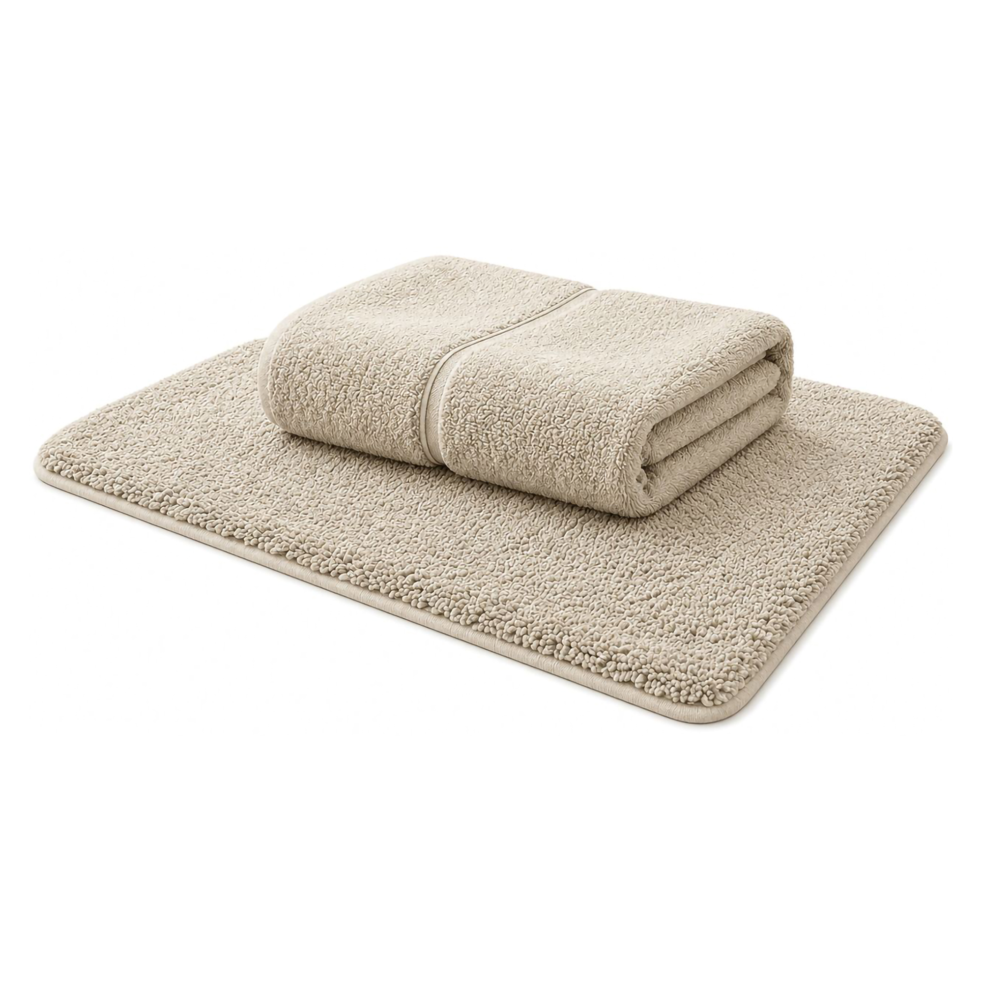 Telo Bagno Bianco Crema 100% Puro Cotone, Sfumatura Colore Struttura Crema - Sanamasa Luxury
