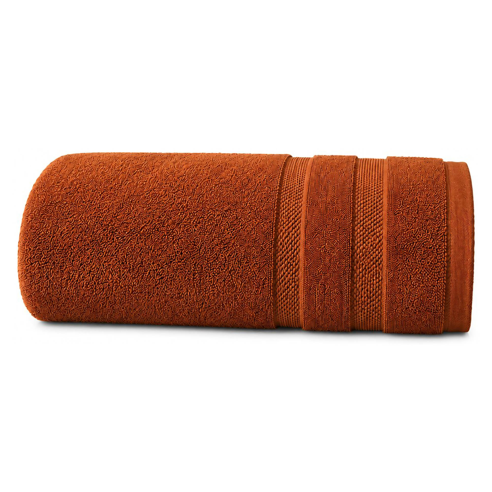 Telo Bagno Marrone Terracotta 100% Cotone Egiziano Pettinato e Mercerizzato, Sfumatura Colore Struttura Terracotta - Rovarero Luxury
