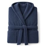 Accappatoio blu 100% cotone Con cappuccio, Taglia M - Satoka Luxury