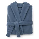 Accappatoio blu Fiordaliso 100% cotone Con cappuccio , Taglia L - Satotite Luxury