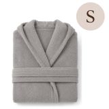 Accappatoio Grigio 100% cotone Con cappuccio, Taglia S - Satofa Luxury