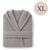 Accappatoio Grigio 100% cotone Con cappuccio, Taglia XL - Satiza Luxury