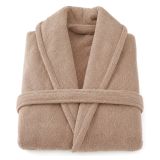 Accappatoio Marrone Sabbia 100% cotone Con cappuccio , Taglia S - Satofa Luxury
