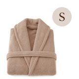 Accappatoio Marrone Sabbia 100% cotone Con cappuccio , Taglia S - Satofa Luxury