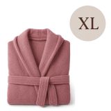 Accappatoio Rosa 100% cotone Con cappuccio, Taglia XL - Satiza Luxury