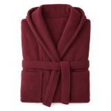 Accappatoio Rosso Bordeaux 100% cotone Con cappuccio , Taglia M - Satoka Luxury