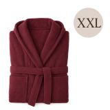 Accappatoio Rosso Bordeaux 100% cotone Con cappuccio , Taglia XXL - Satina Luxury