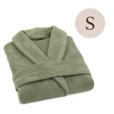Accappatoio Verde Menta 100% cotone Con cappuccio , Taglia S - Satofa Luxury