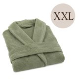 Accappatoio Verde Menta 100% cotone Con cappuccio , Taglia XXL - Satina Luxury