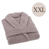 Accappatoio Viola Lilla 100% cotone Con cappuccio , Taglia XXL - Satina Luxury
