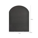 Accessorio riscaldamento Dterranov, Accessorio per stufa, Utensili per il riscaldamento, Gadget per il riscaldamento, Made in Italy, 80x90 h1 cm, Nero