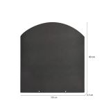 Accessorio riscaldamento Dtessario, Accessorio per stufa, Utensili per il riscaldamento, Gadget per il riscaldamento, Made in Italy, 90x100 h1 cm, Nero