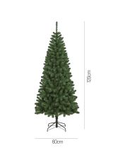 Albero di Natale 120 cm Verde 248 Rami Apertura Rami Singoli 120h cm, Ignifugo Ritardante di Fiamma - Comet