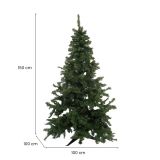 Albero di Natale 150 cm Plaine, Pino artificiale, Albero effetto reale, Alberello natalizio, Made in Italy, 100x100 h150 cm, Verde