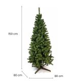 Albero di Natale 150 cm Verde 428 Rami Apertura Rami Singoli 150h cm - Caresana