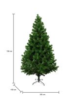 Albero di Natale 150 cm Verde 438 Rami Apertura Rami Singoli 150h cm, Ignifugo - Evergreen