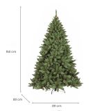 Albero di Natale 150 cm Verde 464 Rami Apertura Rami Singoli 150h cm, Ignifugo - Stoccolma