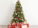 Albero di Natale 180 cm Verde 1210 Rami Apertura Rami Singoli 180h cm, Ignifugo Ritardante di Fiamma - Jingle Bell