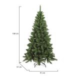 Albero di Natale 180 cm Verde 475 Rami Apertura Rami Singoli 180h cm, Ignifugo Ritardante di Fiamma - Amsterdam