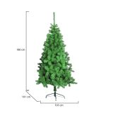 Albero di Natale 180 cm Verde 493 Rami Ignifugo 180h cm, Base Inclusa - Oslo