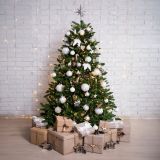 Albero di Natale 180 cm Verde 668 Rami Apertura Rami Singoli 180h cm, Ignifugo Ritardante di Fiamma - Camden