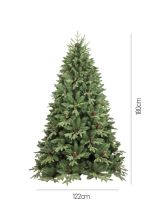 Albero di Natale 180 cm Verde 839 Rami Apertura Rami Singoli 180h cm, Ignifugo Ritardante di Fiamma - Silent Night