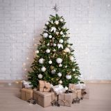 Albero di Natale 210 cm Verde 1072 Rami Apertura Rami Singoli 210h cm, Ignifugo Ritardante di Fiamma - Camden