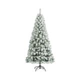 Albero di Natale 240 cm Verde 1038 Rami Apertura a Ombrello 240h cm, Effetto Innevato - Kris Kringle