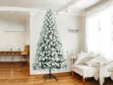 Albero di Natale 240 cm Verde 1038 Rami Apertura a Ombrello 240h cm, Effetto Innevato - Kris Kringle