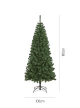 Albero di Natale Comet in PVC verde, h180 cm