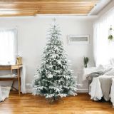Albero di Natale floccato in PVC, h180 cm