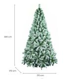 Albero di Natale floccato in PVC, h300 cm