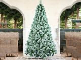 Albero di Natale floccato in PVC, h300 cm