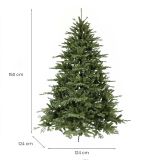 Albero di Natale in PVC verde, h150 cm - Rocktree