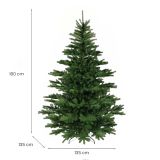 Albero di Natale in PVC verde, h180 cm