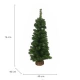 Albero di Natale Merry in PVC Verde, h75 cm