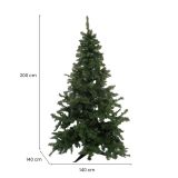 Albero di Natale Tinsel in PVC Verde, h200 cm