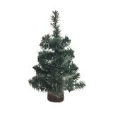 Albero di Natale Verde Marrone Ignifugo si Plastica, no Legno Base Inclusa 60h cm, Diametro Massimo 20 cm - Todina