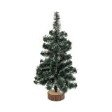 Albero di Natale Verde Marrone Ignifugo si Plastica, no Legno Base Inclusa 75h cm, Diametro Massimo 20 cm - Todina