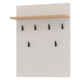 Appendiabiti Beige Marrone Rovere set Fissaggio a Muro Incluso 6 Ganci 83h cm, Installazione a Muro - Igliano