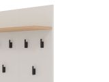 Appendiabiti Beige Marrone Rovere set Fissaggio a Muro Incluso 6 Ganci 83h cm, Installazione a Muro - Igliano