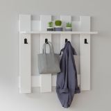 Appendiabiti Bianco 4 Ganci Installazione a Muro 70h cm, - Serpico