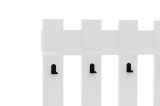 Appendiabiti Bianco 4 Ganci Installazione a Muro 70h cm, - Serpico